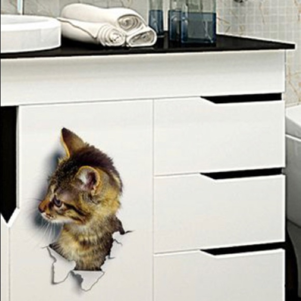 3D Kitten Wall Decal Sticker